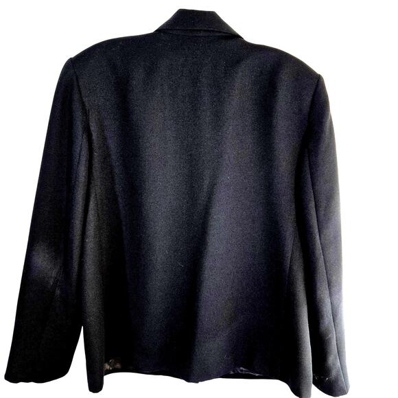 Liz Claiborne Women's Blazer 12 Black Buttons Misses Size Large L Coat Jacket - Picture 6 of 6